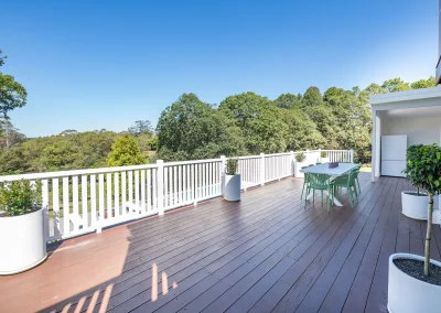 Outdoor deck at the Cottage