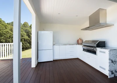 Outdoor cooking area at the Cottage